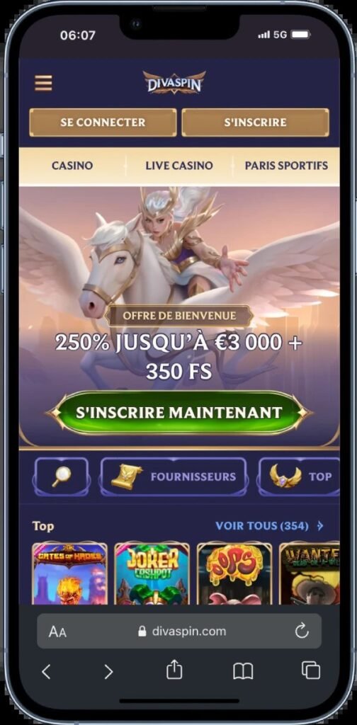 Découvrez Divaspin Casino en Ligne, le nouveau leader des jeux de hasard en